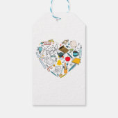 Leerleraar docent professor snijkunst cadeaulabel (Achterkant)