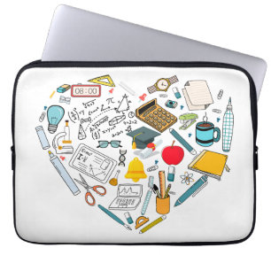 Leerleraar docent professor snijkunst laptop sleeve