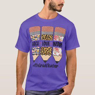 Leerleraar in de vierde klas Terug naar school Tea T-shirt