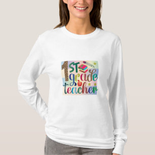 Leerleraar kunst eerste klas leraar t-shirt