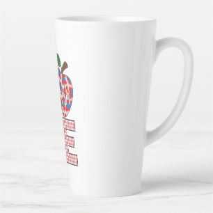 Leerleraar kunstliefdesonderwijs latte mok