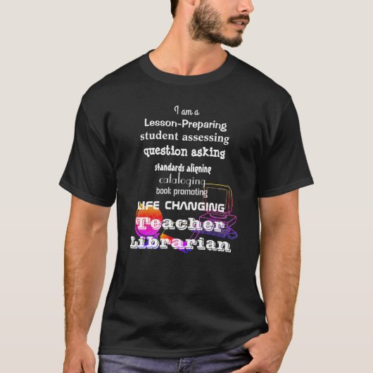 Leerleraar Librarian jwes T-shirt (Voorkant)