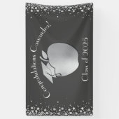 Leerleraar onderwijs Afstuderen Gray Silver Spandoek (Verticaal)