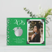 Leerleraar onderwijs Silver Afstuderen Green Kaart (Staand voorkant)