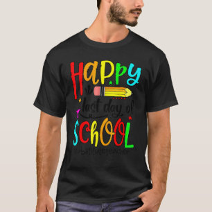 Leerleraar student tevreden laatste dag Schoo T-shirt