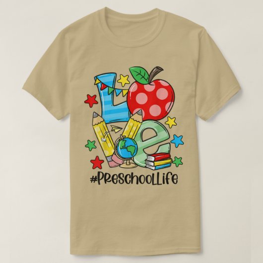 Leerleraar voor de kleuterschool Fijne eerste 100  T-shirt (Design voorkant)