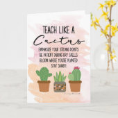 Leerlerarenopleiding als een cactus kaart (Gele Bloem)