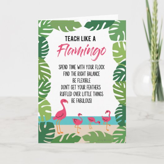 Leerlerarenopleiding als een Flamingo Kaart (Voorkant)