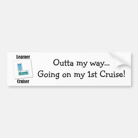 Leerling Cruiser Bumpersticker (Voorkant)