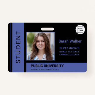 Leerling foto ID school universiteit blauw Badge