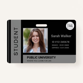 Leerling foto ID school universiteit grijs Badge