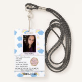 Leerling Homeschoting School Mam ID Rainbow  Badge (Voorkant met draagriem)