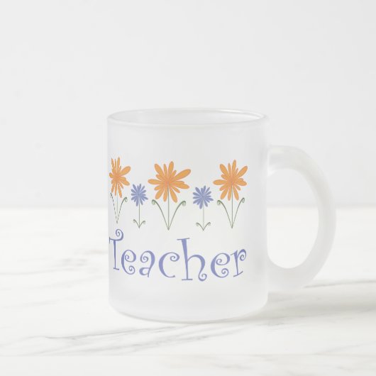 Leerlingbloemen Matglas Koffiemok (Rechts)