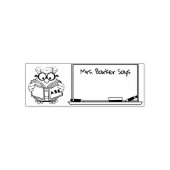 Leerlinge leraar zegt aangepaste rubberen stempel (Design)