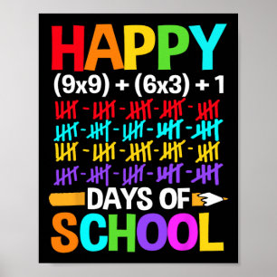 Leerlingen 100 dagen naar school poster