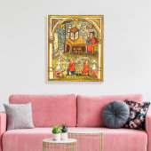 leerlingen in een middeleeuws laboratorium canvas afdruk (Insitu (Woonkamer))