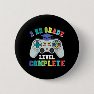 Leerlingen uit de 2e klas die gamen – Level Comple Ronde Button 5,7 Cm