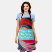 Leerlingenbeker Vivid Swirled Tie Dye Schort (Gedragen)
