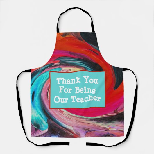 Leerlingenbeker Vivid Swirled Tie Dye Schort (Voorkant)