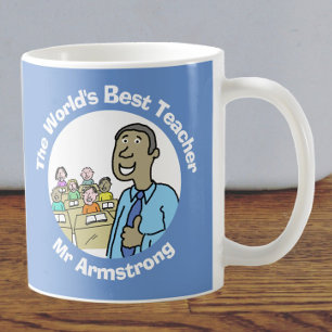 Leerlingencadeau. Beste mannelijke leraar ter were Koffiemok