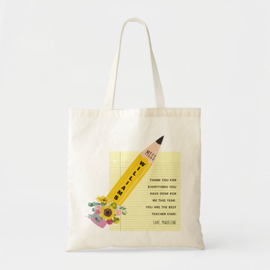 Leerlingenwaardering Bedankt Tote Bag (Voorkant)