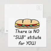 Leerlingenwaardering — Funny Sub Teacher Quote Briefkaart (Voorkant / Achterkant)