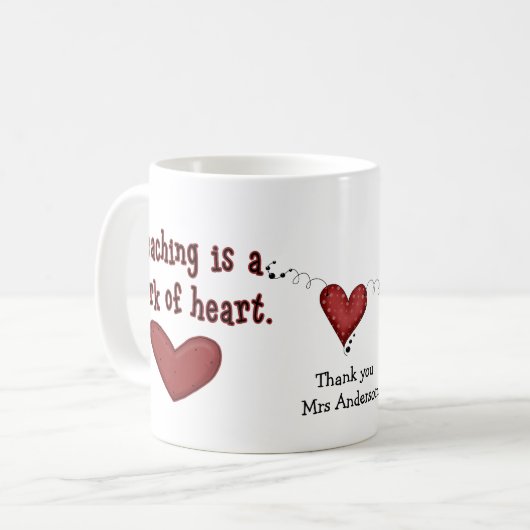 Leerlingenwaardering Mok hart (Voorkant links)