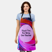 Leerlingenwaardering Tie Dye School Classroom Schort (Gedragen)