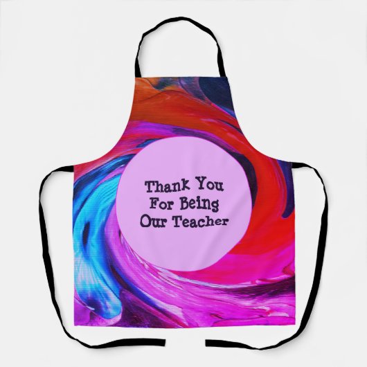 Leerlingenwaardering Tie Dye School Classroom Schort (Voorkant)