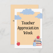 Leerlingenwaardering week bedankkaart (Voorkant / Achterkant)