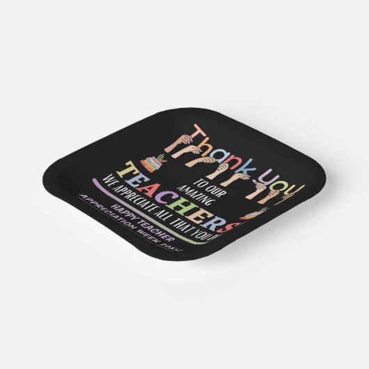 Leerlingenwaardering week papieren bordje (Gebogen)