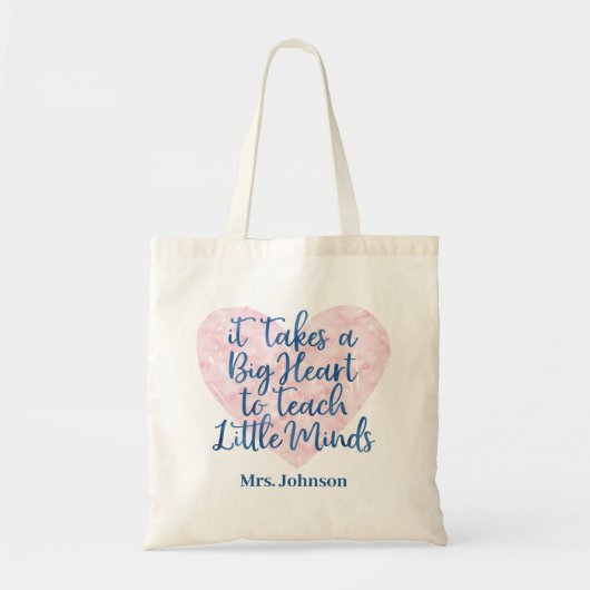 Leerlingenwaardigheidsgeschenk | Roze en blauwe Wa Tote Bag (Voorkant)