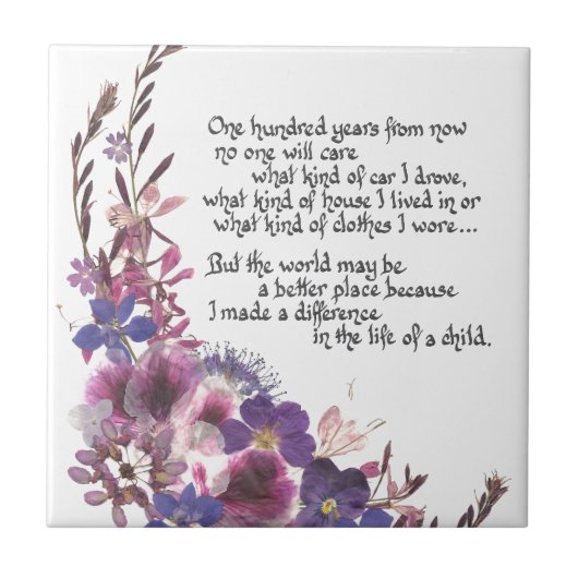 Leerlingenwaardigheidsgeschenk Tegeltje (Voorkant)