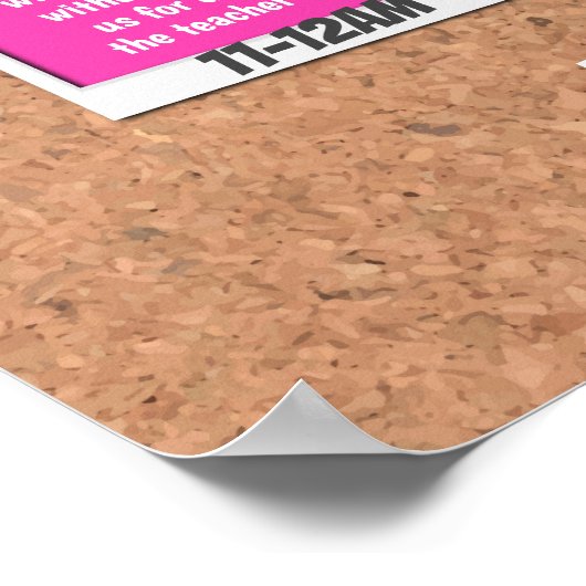 Leerlingenwaardigheidsweek reisinformatiebord poster (Hoek)