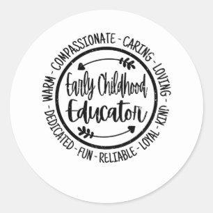 Leermiddelenkopgeleider Tiny Human Teacher Apprec Ronde Sticker