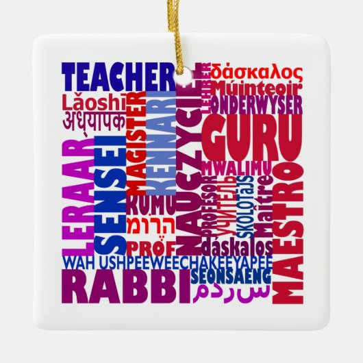 Leernamen Keramisch Ornament (Voorkant)
