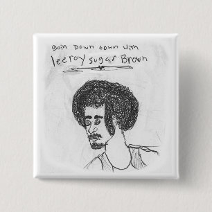 Leeroy Sugar Brown Vierkante Button 5,1 Cm