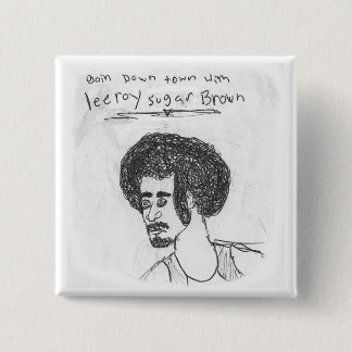 Leeroy Sugar Brown Vierkante Button 5,1 Cm