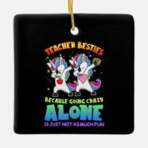 Leerschenker Docent Besties omdat hij gek wordt Keramisch Ornament