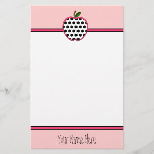 Leerschool - Polka Dot Apple Briefpapier