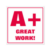Leerstempel: A+, GROOT WERK! Zelfinktende Stempel (Design)
