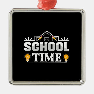 Leertijd school metalen ornament