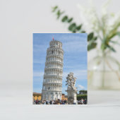 Leertoren en La Fontana dei Putti Statue, Pis Briefkaart (Staand voorkant)