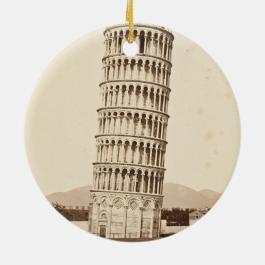 Leertoren van Pisa Keramisch Ornament (Achterkant)