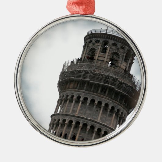 Leertoren van Pisa Metalen Ornament (Voorkant)