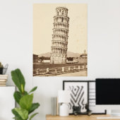 Leertoren van Pisa Poster (Thuiskantoor)