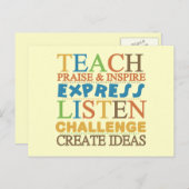 Leerwoorden om mee te leven briefkaart (Voorkant / Achterkant)