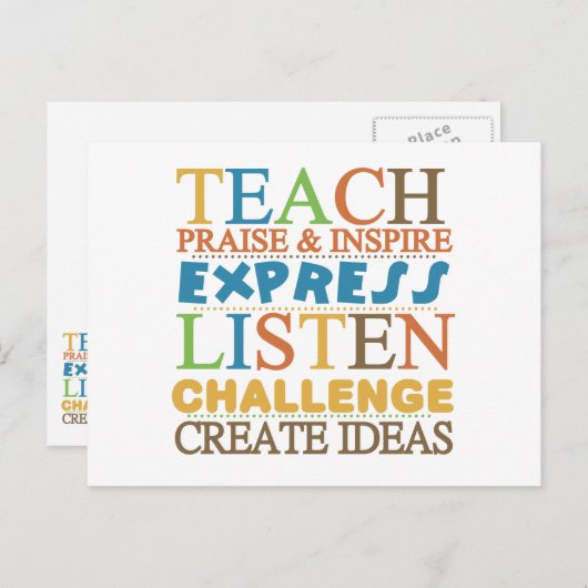 Leerwoorden om mee te leven briefkaart (Voorkant / Achterkant)