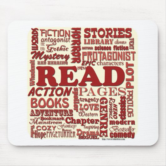Lees alles over het rood! muismat (Voorkant)