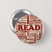 Lees alles over het rood! ronde button 5,7 cm (Voorkant /achterkant)